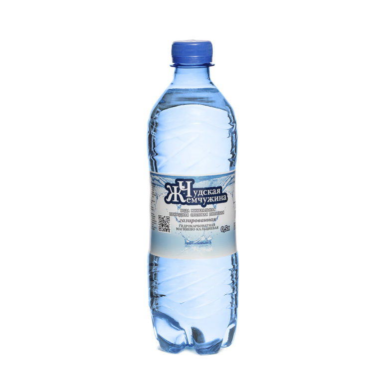 Бутилированная газированная питьевая вода 0,5 л